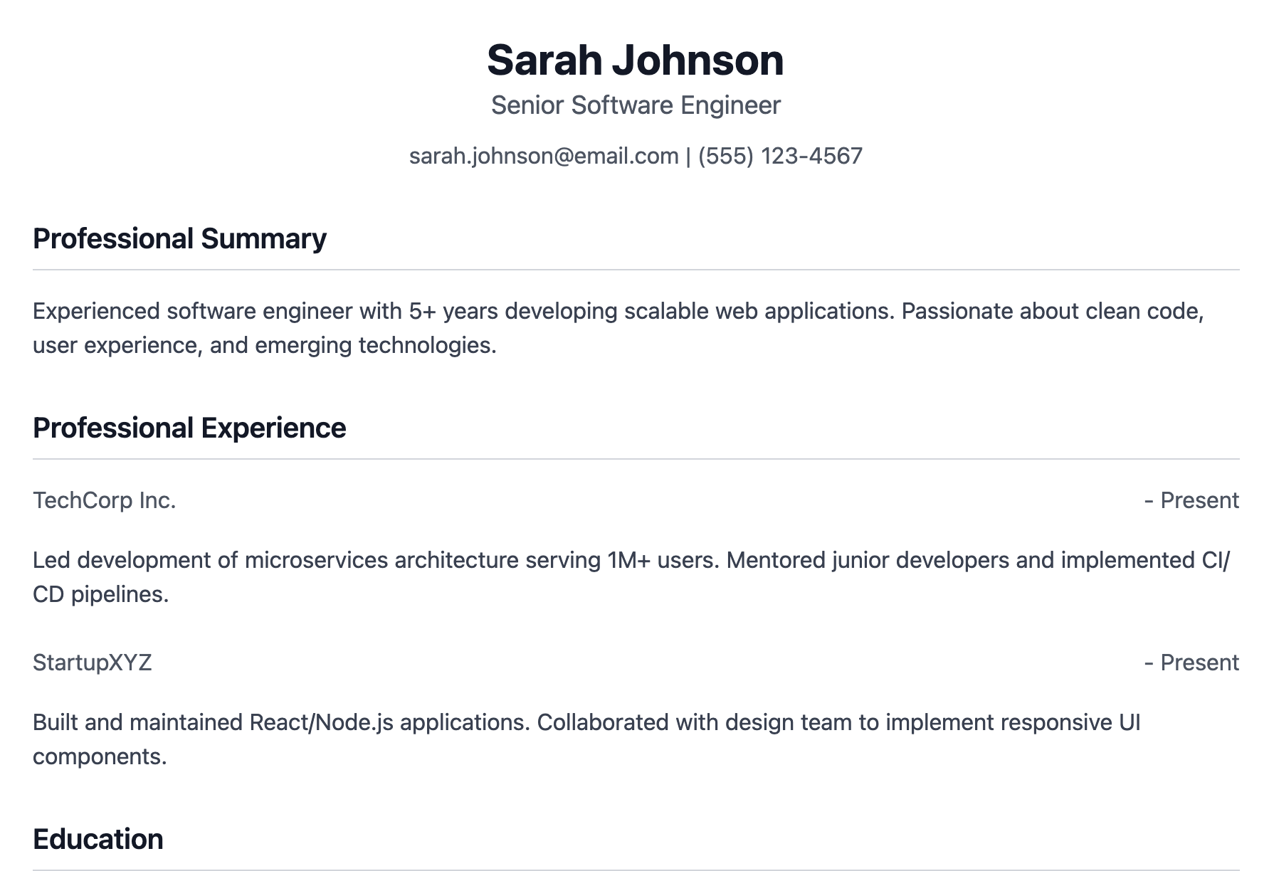 Professional Template